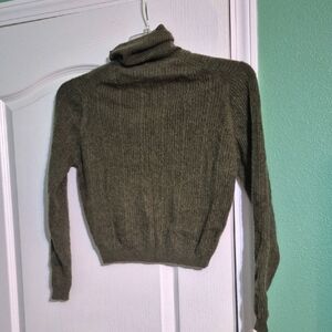 Ballantyne Green Cowl‎ Turtleneck Sweater
